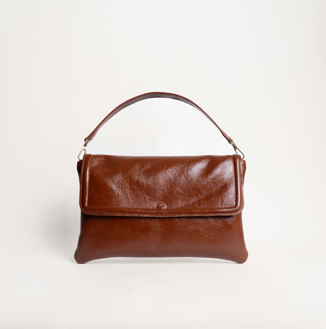 Zeroassoluto-Pochette genuine leather high quality VINTAGE LOOK - cuoio