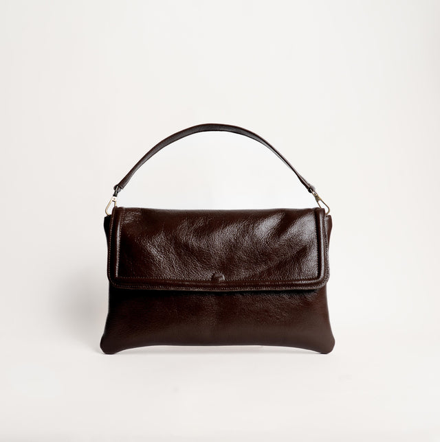 Zeroassoluto-Pochette genuine leather high quality VINTAGE LOOK - moro