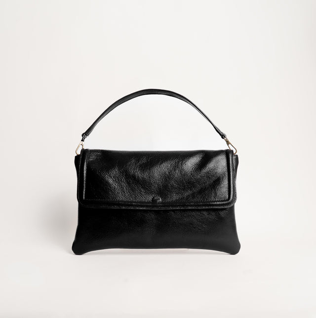 Zeroassoluto-Pochette genuine leather high quality VINTAGE LOOK - nero