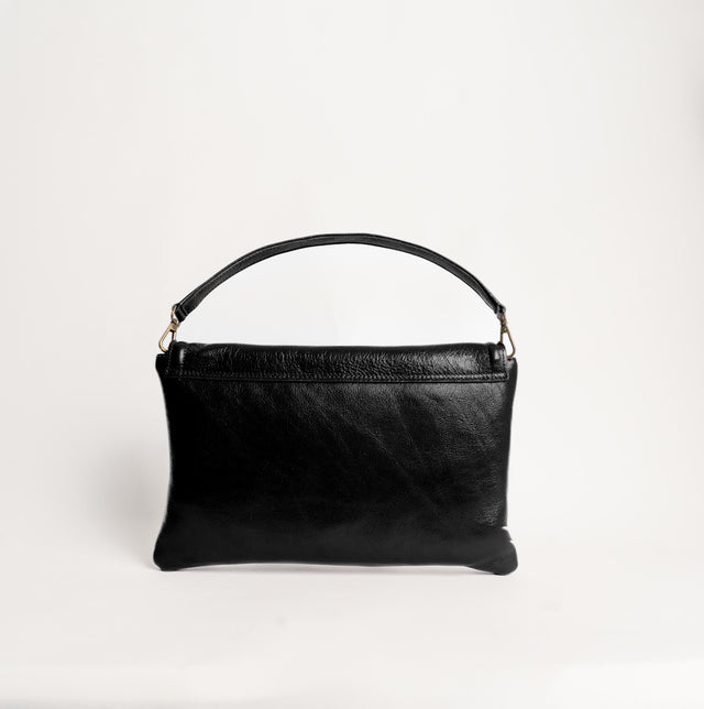 Zeroassoluto-Pochette genuine leather high quality VINTAGE LOOK - nero