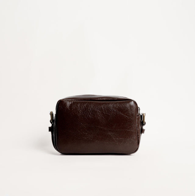 Zeroassoluto-Borsa tracolla genuine leather high quality VINTAGE LOOK - moro