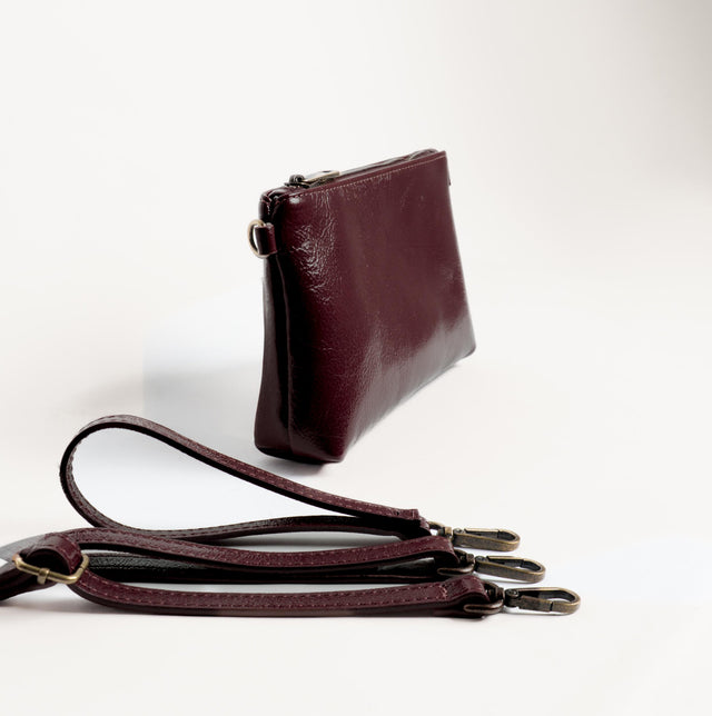 Zeroassoluto-Pochette genuine leather high quality - Bordeaux
