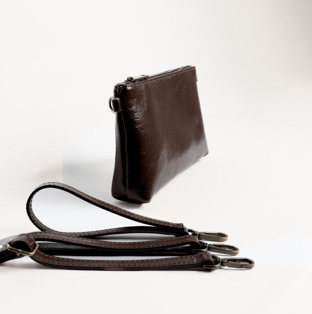 Zeroassoluto-Pochette genuine leather high quality - moro