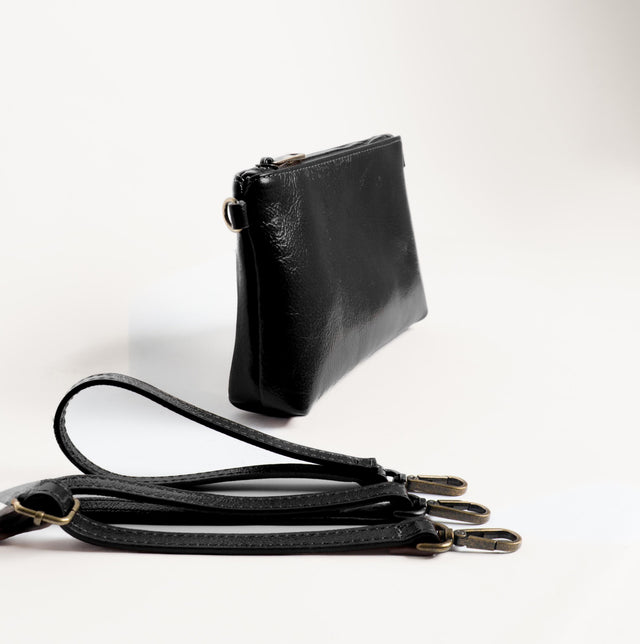 Zeroassoluto-Pochette genuine leather high quality - nero
