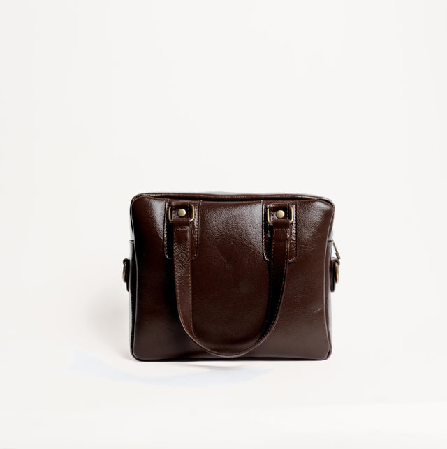 Zeroassoluto-Borsa a mano genuine leather high quality - moro
