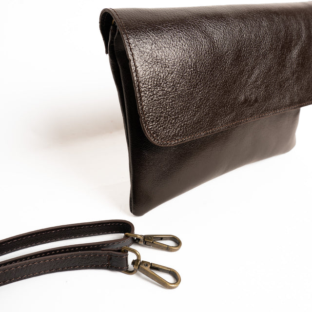 Zeroassoluto-Pochette genuine leather high quality - moro