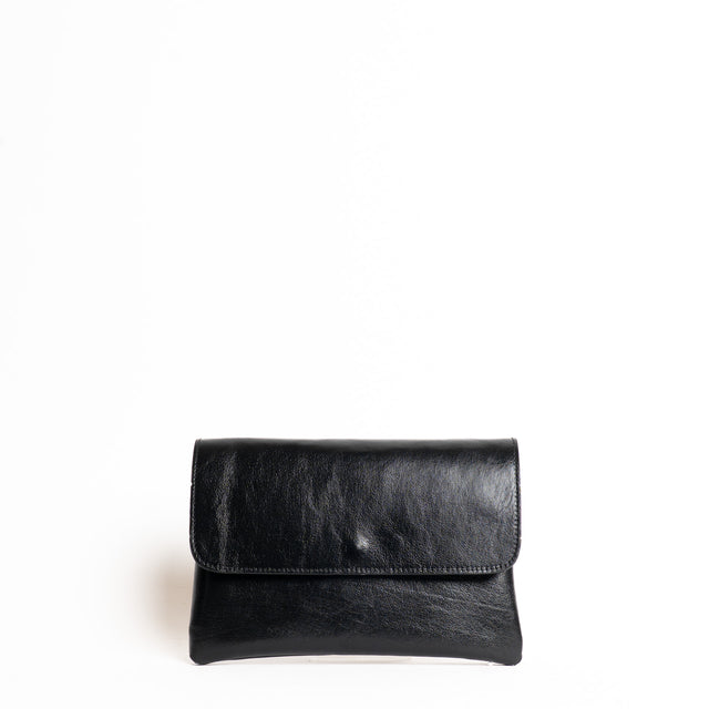 Zeroassoluto-Pochette genuine leather high quality - nero