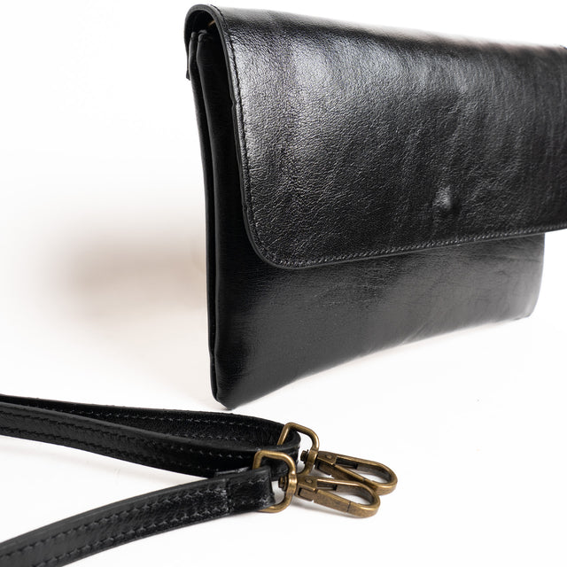 Zeroassoluto-Pochette genuine leather high quality - nero