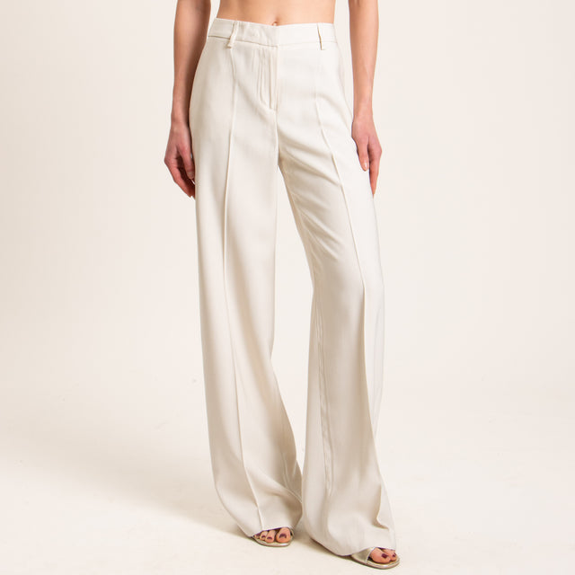 Zeroassoluto-Pantalone BERYL palazzo - burro
