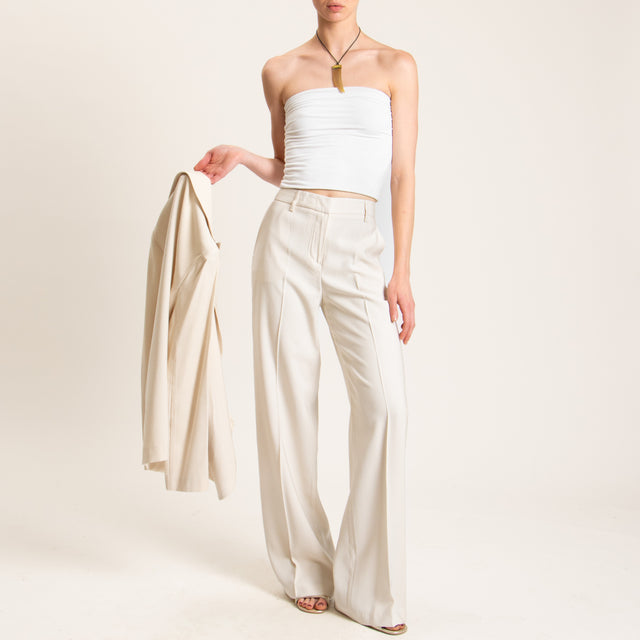 Zeroassoluto-Pantalone BERYL palazzo - burro