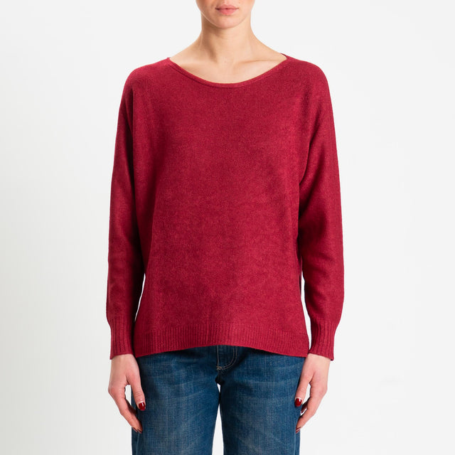 Zeroassoluto-Maglia soft hand scollo barca spacchi laterali - india