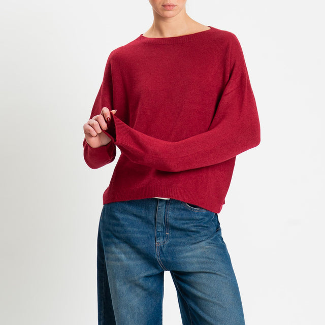 Zeroassoluto-Maglia soft hand girocollo bordi a coste - india