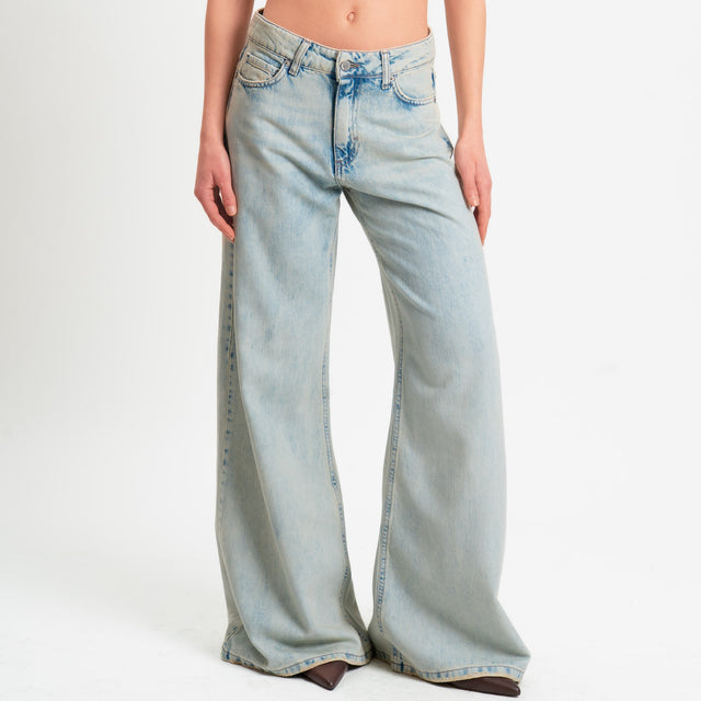 Zeroassoluto-Jeans BRUNA extra wide leg - denim chiaro stone washed
