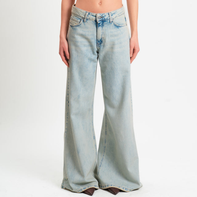 Zeroassoluto-Jeans BRUNA extra wide leg - denim chiaro stone washed