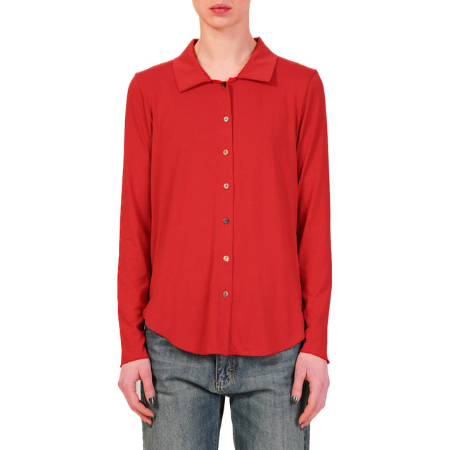 Zeroassoluto-Camicia CARLY in jersey - red