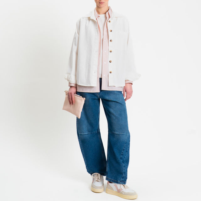 Zeroassoluto- Camicia CASSY in cotone drill - off white
