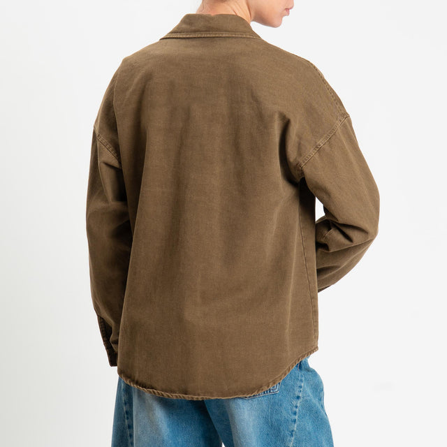 Zeroassoluto- Camicia CASSY in cotone drill - olio