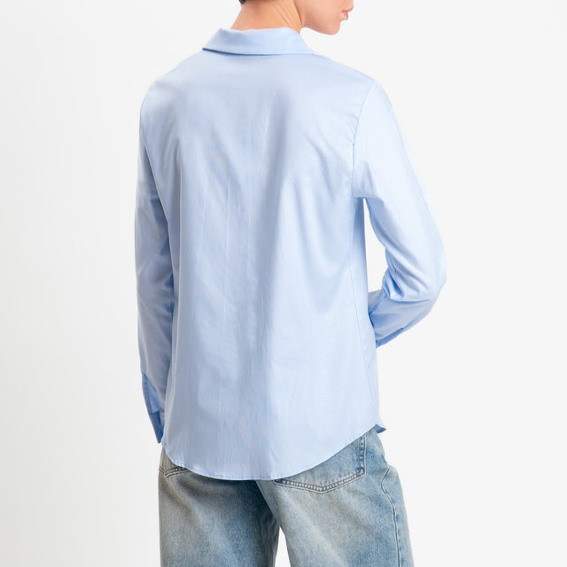 Zeroassoluto-Camicia CATY oxford 100% cotone - celeste
