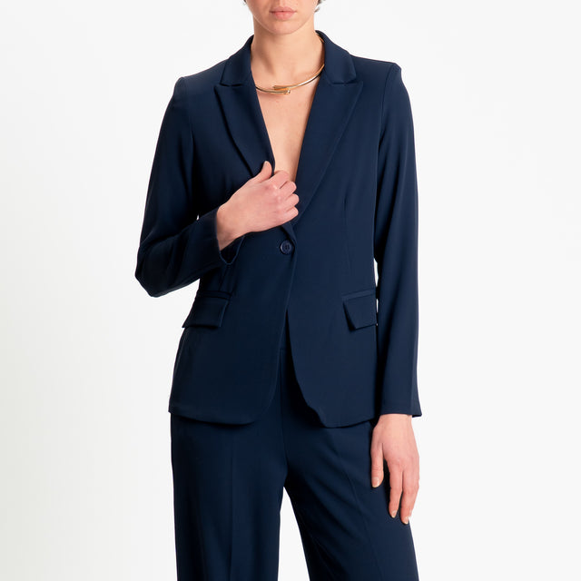 Zeroassoluto-Completo giacca + pantalone tessuto fluido - blu