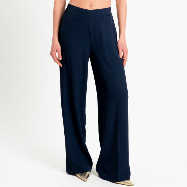 Zeroassoluto-Completo giacca + pantalone tessuto fluido - blu