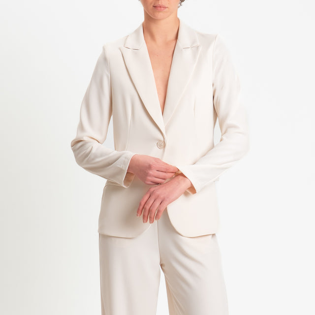 Zeroassoluto-Completo giacca + pantalone tessuto fluido - burro