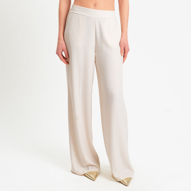 Zeroassoluto-Completo giacca + pantalone tessuto fluido - burro