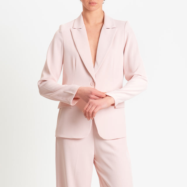 Zeroassoluto-Completo giacca + pantalone tessuto fluido - rose