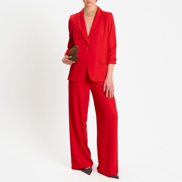 Zeroassoluto-Completo giacca + pantalone tessuto fluido - lacca