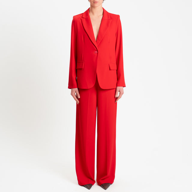 Zeroassoluto-Completo giacca + pantalone tessuto fluido - lacca