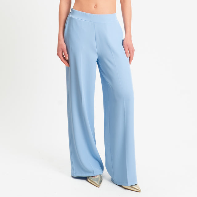 Zeroassoluto-Completo giacca + pantalone tessuto fluido - sky