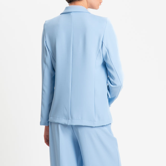Zeroassoluto-Completo giacca + pantalone tessuto fluido - sky