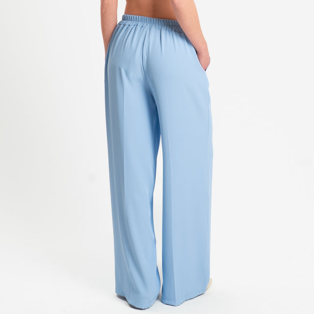 Zeroassoluto-Completo giacca + pantalone tessuto fluido - sky