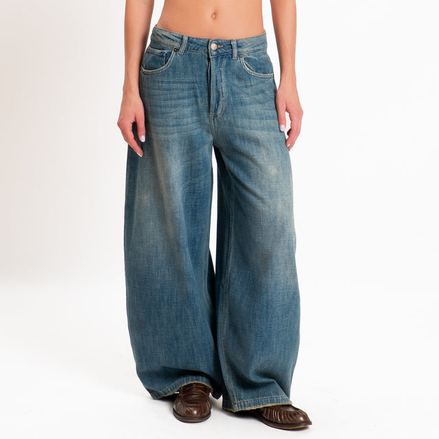 Zeroassoluto-Jeans CIRCLE tela slegata wide leg - denim