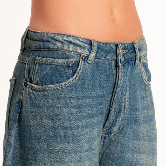 Zeroassoluto-Jeans CIRCLE tela slegata wide leg - denim