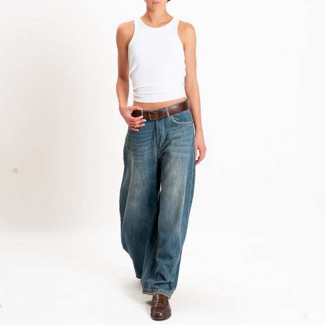 Zeroassoluto-Jeans CIRCLE tela slegata wide leg - denim