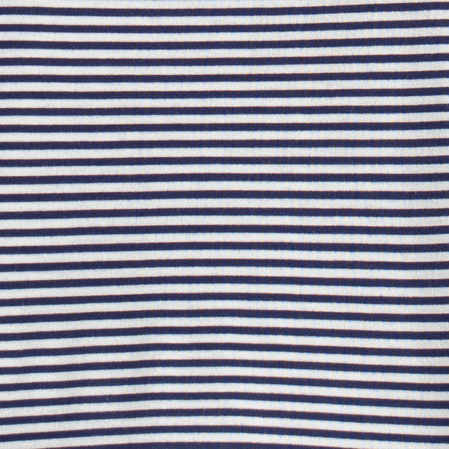 Zeroassoluto-T-shirt CLARY righe in jersey girocollo manica 3/4 - blu/latte