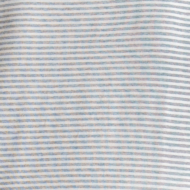 Zeroassoluto-T-shirt CLAUDE righe in jersey di vicosa elasticizzato - grigio melange/latte