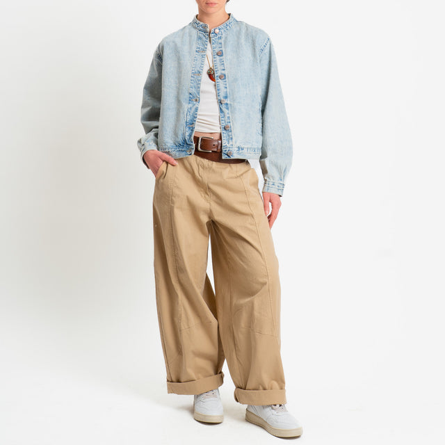 Zeroassoluto-Giacca CLEOFE jeans stone washed - denim chiaro