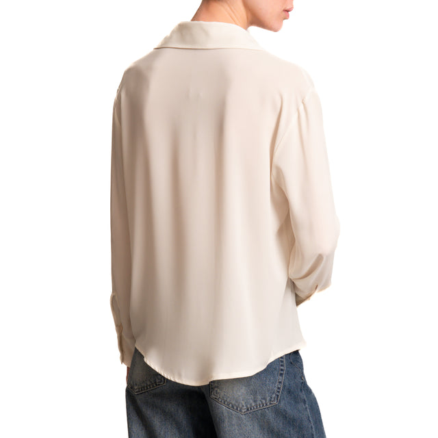 Camisa Zeroassoluto-CLAY MANO SILK - marfil