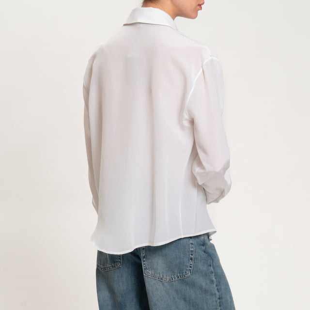 Zeroassoluto-Camicia CONNY PURA SETA - bianco