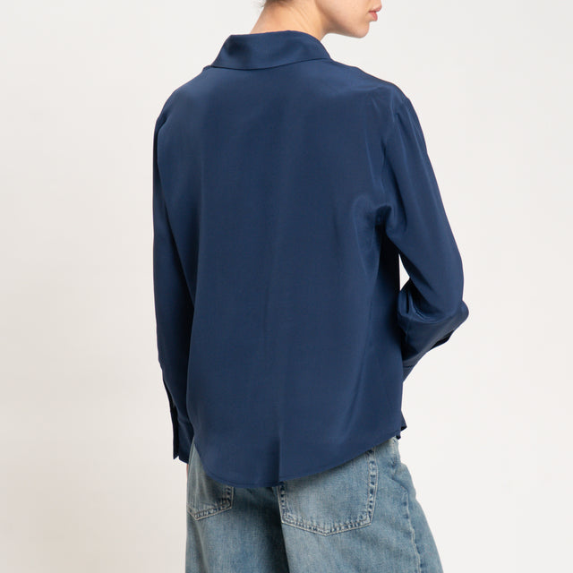 Camisa Zeroassoluto-CONNY PURE SILK - azul