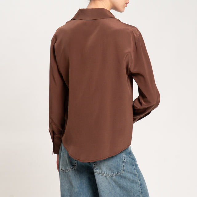 Zeroassoluto-Camicia CONNY PURA SETA - moka