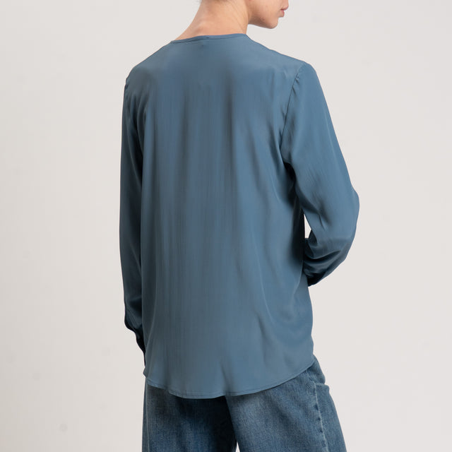 Zeroassoluto-Blusa CORIN misto seta - avio