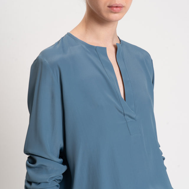 Zeroassoluto-Blusa CORIN misto seta - avio