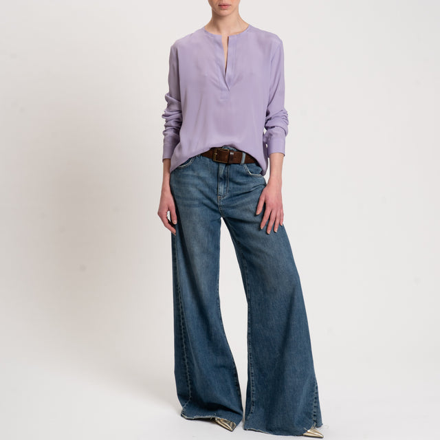 Zeroassoluto-Blusa CORIN misto seta - glicine