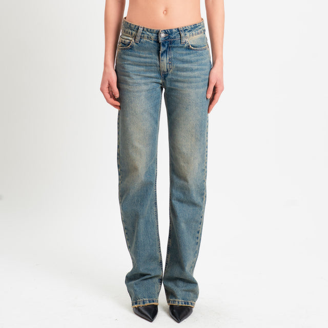 Zeroassoluto-Jeans DARIA straight fit lavaggio al tè - denim