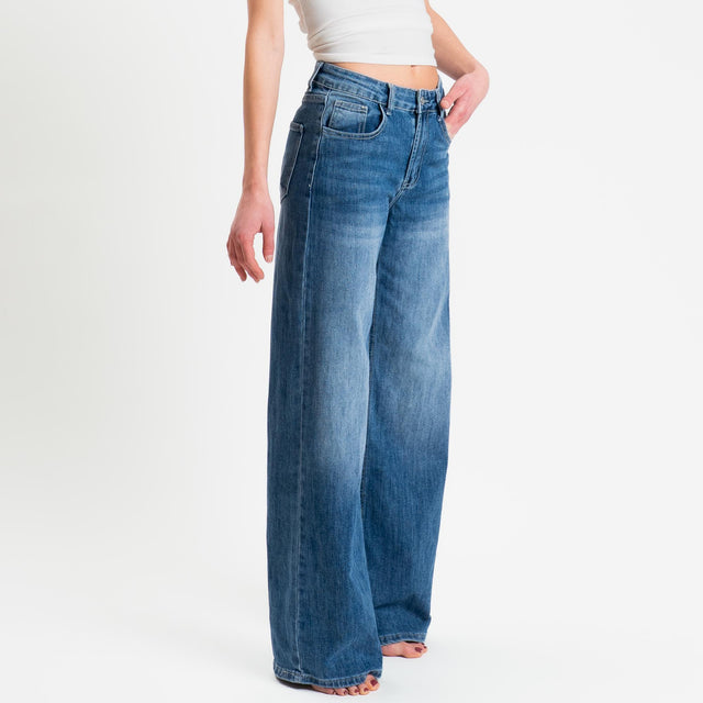 Zeroassoluto- Jeans DENVER straight cotone elasticizzato - denim
