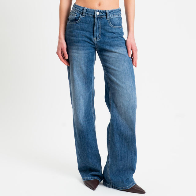 Zeroassoluto- Jeans DENVER straight cotone elasticizzato - denim