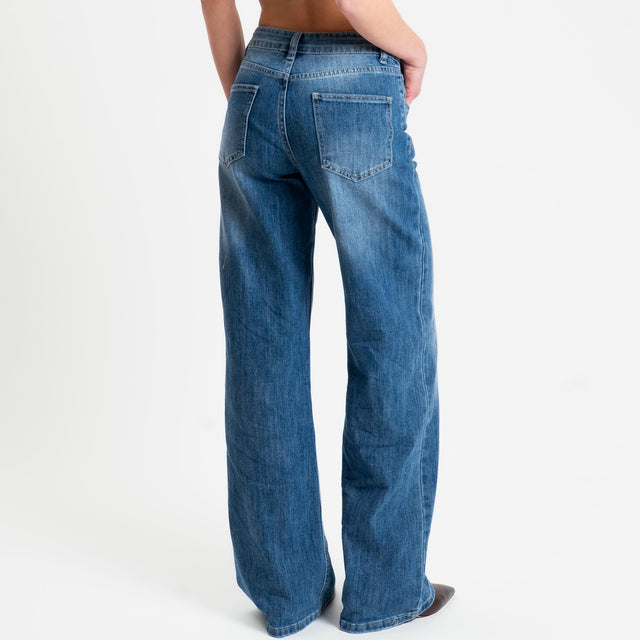 Zeroassoluto- Jeans DENVER straight cotone elasticizzato - denim