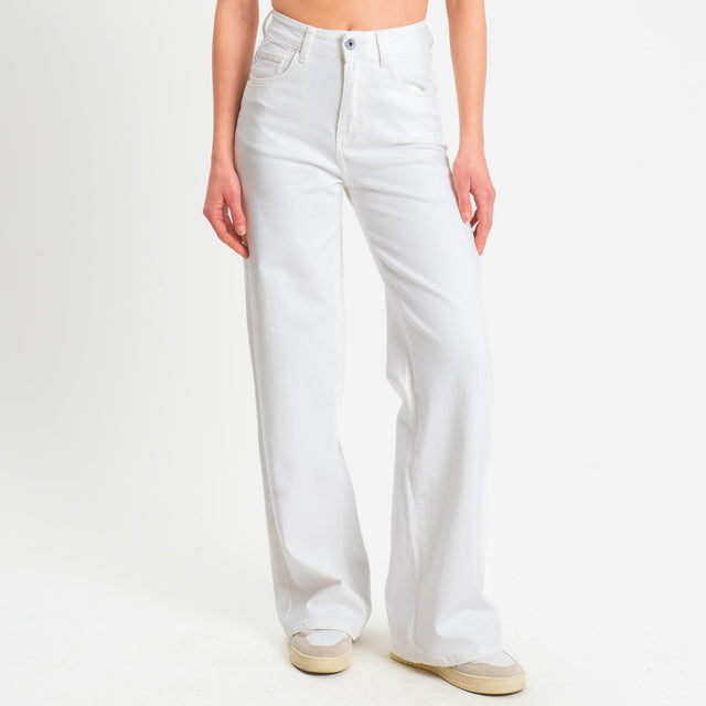 Zeroassoluto-Pantalonre DUSTY wide leg super stretch - burro